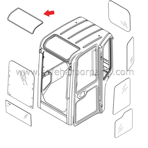 bobcat mini excavator glass|7180309 Bobcat Mini Excavator Roof Glass .